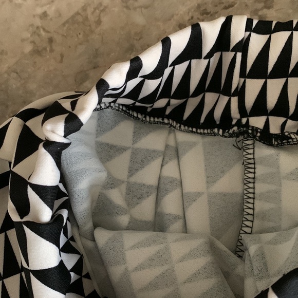 Retro Vintage Inspired Black and White Midi Tea Skirt - Picture 4 of 4